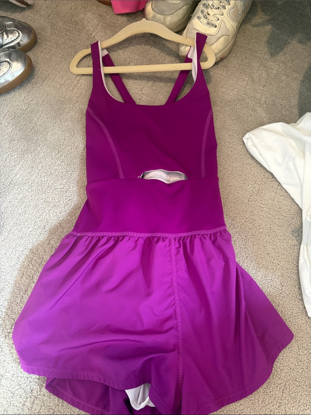FP Movement by Free People Magenta Active Skater Romper